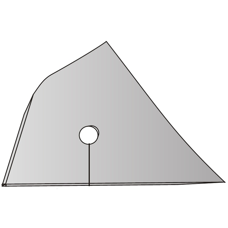 Výměnný díl trojúhelník levý Dura Maxx na pluh Lemken, Ostroj 357 x 219 x 10 mm Agropa