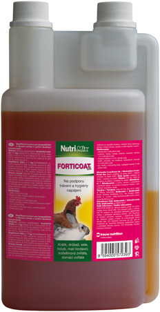 NutriMix Forticoat na podporu trávení a hygienu napájení pro hospodářská zvířatata 1000 ml