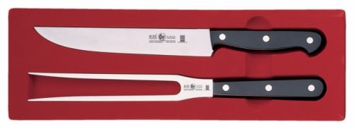 Dárková dranžírovací sada kuchařská ICEL 5.1020.2 - nůž a vidlička na maso