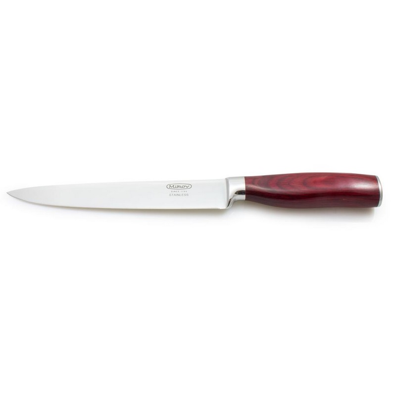 Řeznický a kuchařský porcovací nůž 20 cm RUBY rovný dřevěná střenka dárková kazeta