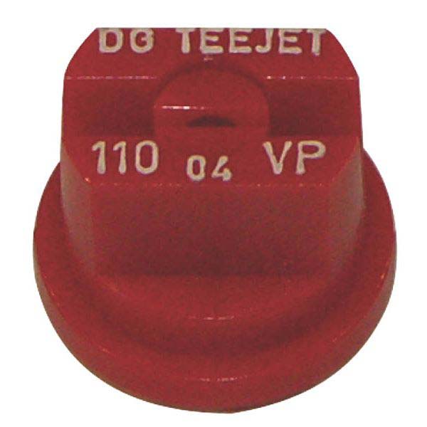 TeeJet DG rovnoměrná plochá postřikovací tryska 110° plastová červená