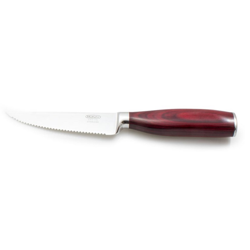 Steakový nůž 11 cm RUBY rovný zoubkovaný dřevěná střenka dárková kazeta
