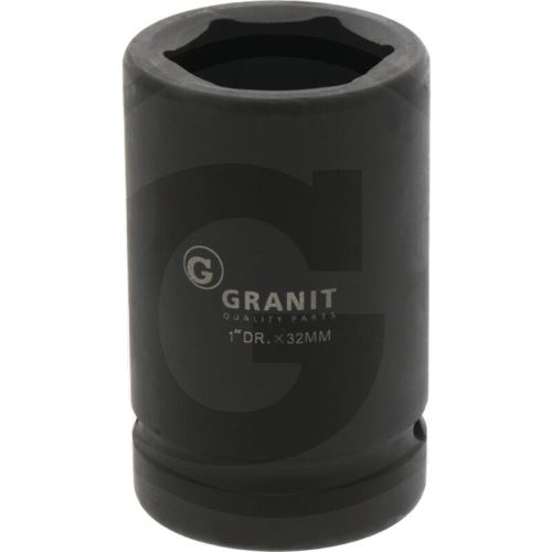 Nástrčný klíč 32 mm 1" krátký šestihranný ořech Granit BLACK EDITION pro násobič momentu
