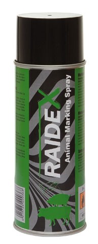 Značkovací sprej RAIDEX 400 ml zelený k označování skotu, prasat a koz