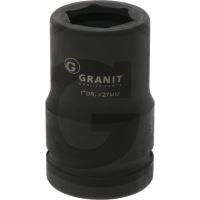 Nástrčný klíč 27 mm 1&quot; šestihranný ořech Granit BLACK EDITION pro násobič momentu