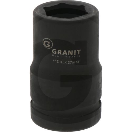 Nástrčný klíč 27 mm 1" krátký šestihranný ořech Granit BLACK EDITION pro násobič momentu