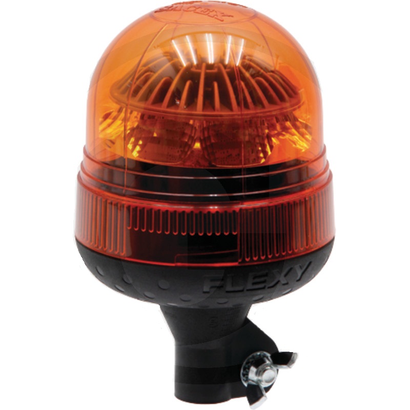 LED maják oranžový na traktor, auto výstražný 40 LED 12V/24V přepnutí blikání a maják