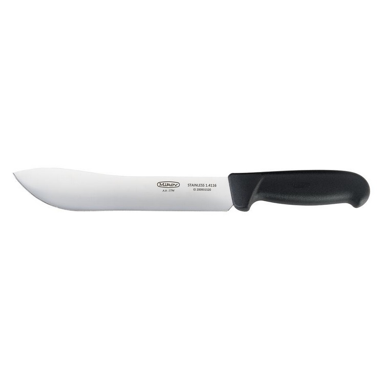 Řeznický špalkový nůž 20 cm rovný plastová rukojeť