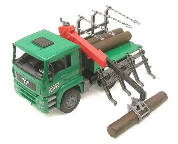 Bruder - nákladní auto MAN na dřevo s nakládacím ramenem