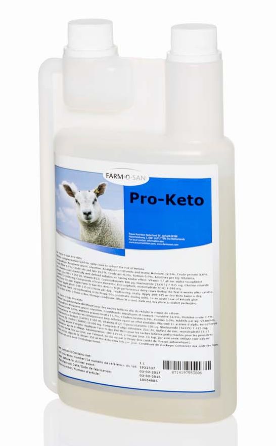 Farm-O-San Ewe Keto 1 l snižuje riziko výskytu ketózy ovcí a koz