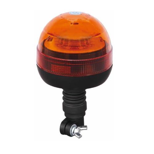 LED zábleskový maják, oranžový výstražný 12V/24V 12x3W na nástrčnou trubku