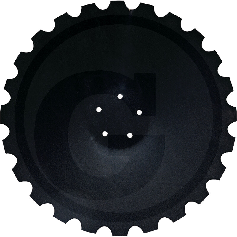 Zubatý podmítací disk na diskový podmítač Kverneland Kultistrip 600 x 6 mm 5 děr 20 zubů