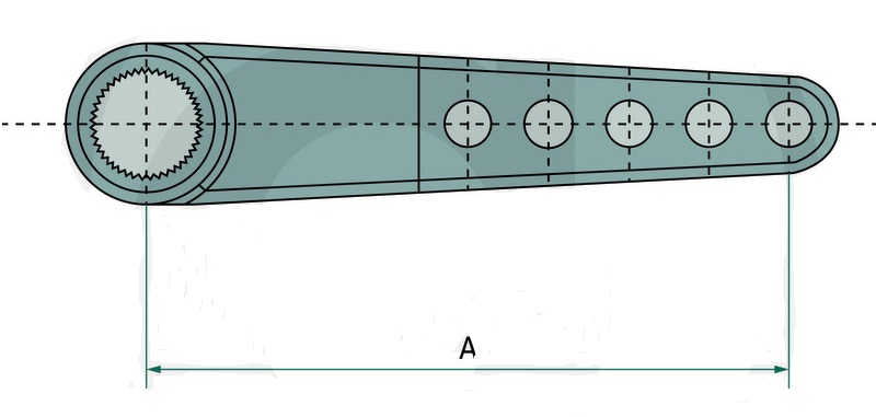 Brzdová páka přívěsu A.D.R. 200 mm