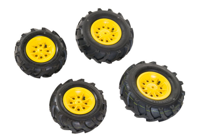 Rolly Toys - pneumatiky plněné vzduchem žluté pro rollyFarmtrac