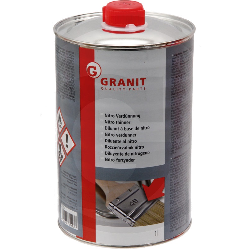Nitroředidlo Granit na nitroceluzové barvy, laky, k čištění a odmašťování povrchů 30 l