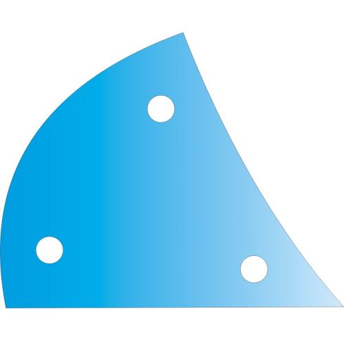Výměnný díl trojúhelník pravý na pluh Lemken, Ostroj  290 x 270 x 10 mm AgropaGroup