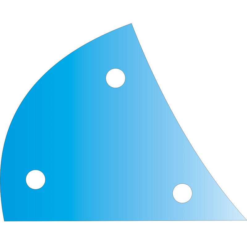 Výměnný díl trojúhelník levý na pluh Lemken, Ostroj B2KL 290 x 270 x 10 mm AgropaGroup