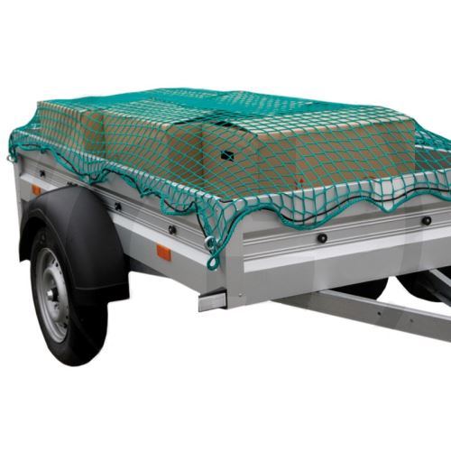 Ochranná síť pro přívěsy, přívěsné vozíky k zajištění nákladu oka 30 mm zelená