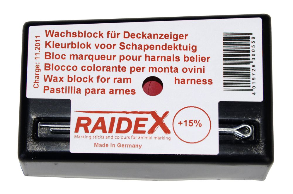 Křída Raidex k označení oplodněných ovcí červená