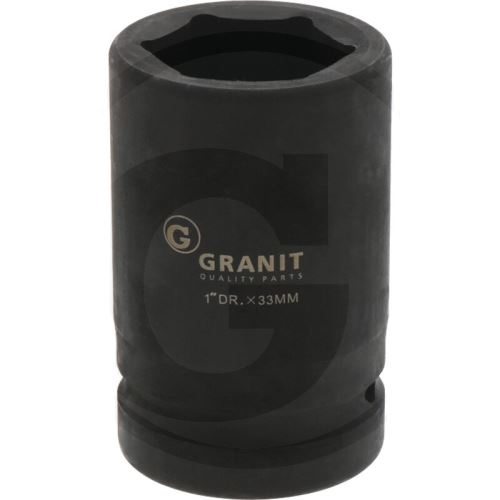 Nástrčný klíč 33 mm 1" krátký šestihranný ořech Granit BLACK EDITION pro násobič momentu
