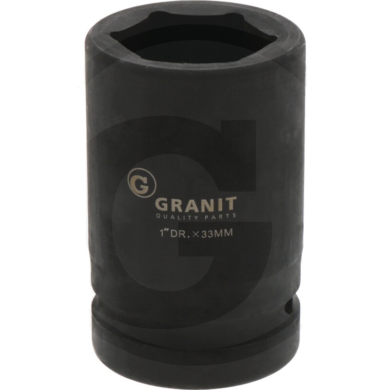 Nástrčný klíč 33 mm 1″ šestihranný ořech Granit BLACK EDITION pro násobič momentu