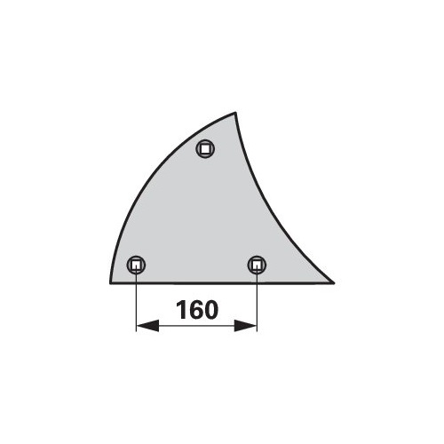 Výměnný díl trojúhelník levý FRANK na pluh Lemken, Ostroj typ B2KL