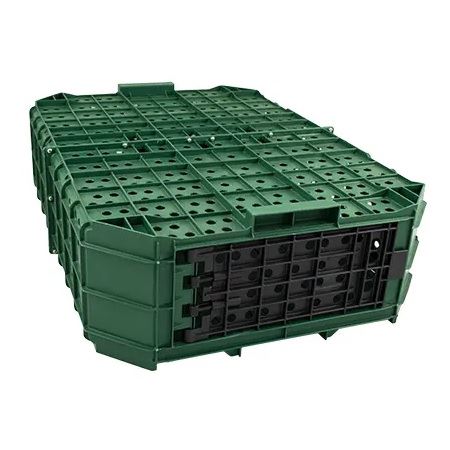Přepravní box na drůbež River 60x80x19 cm plastový s dvířky na přední i zadní straně boxu