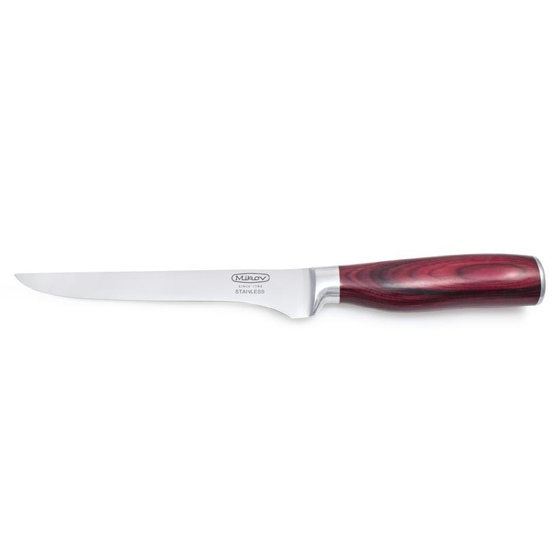 Řeznický a kuchařský vykosťovací nůž 15 cm RUBY rovný dřevěná střenka dárková kazeta