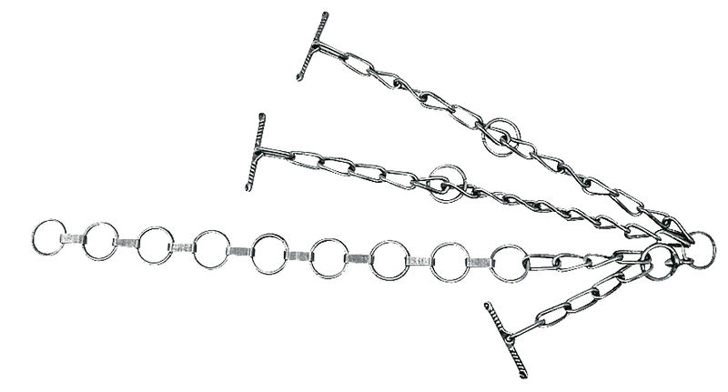 Kravský řetěz s plochými články dvojitě prodloužený síla 5 mm