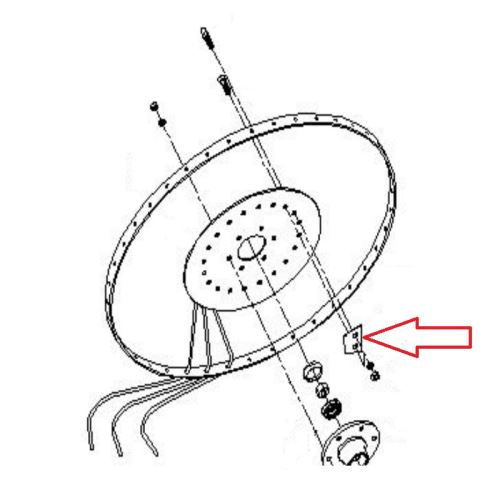 Upevňovací destička, podložka pera na univerzální obraceč a shrnovač sena Rozmital SP4-205