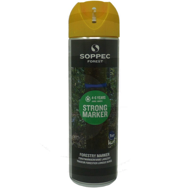 SOPPEC STRONG MARKER žlutý 500 ml lesnický značkovací sprej
