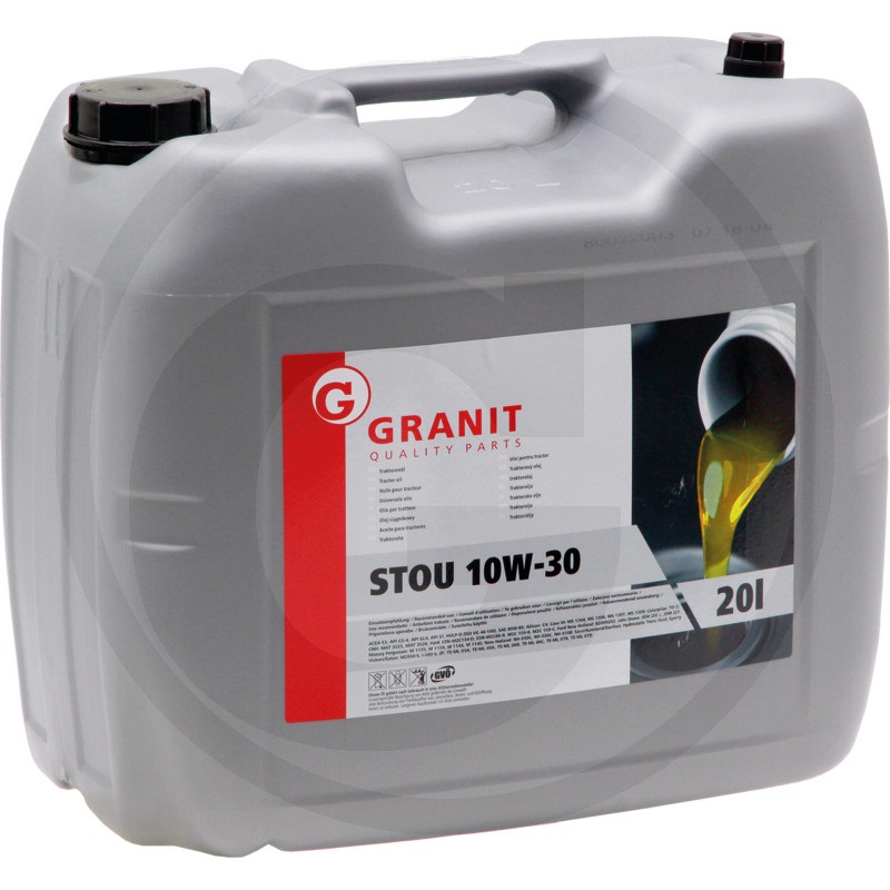 Univerzální traktorový olej Granit STOU SAE 10W-30 20 l pro motor, převodovku, hydrauliku