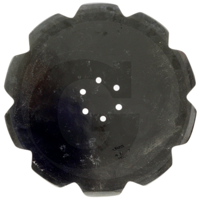 Kotoučové krojidlo na pluh Kuhn, Huard zubaté 10 zubů 500 x 5 mm 6 děr Granit