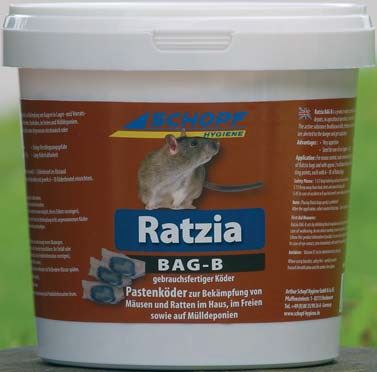 Ratzia modrá pasta 1000 g jed, gel na hubení myší, krys, potkanů