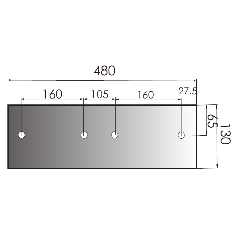Plaz 480 x 130 mm na pluh Niemeyer WST430 AgropaGroup