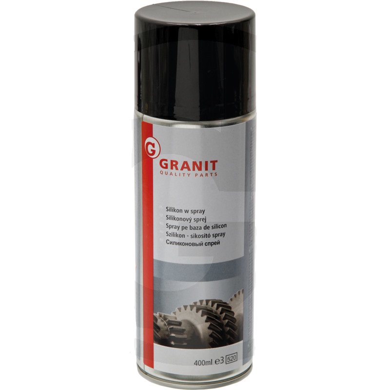 Silikonový sprej Granit 400 ml na ošetření těsnění oken, dveří, gumu, chrom, plasty, kůži