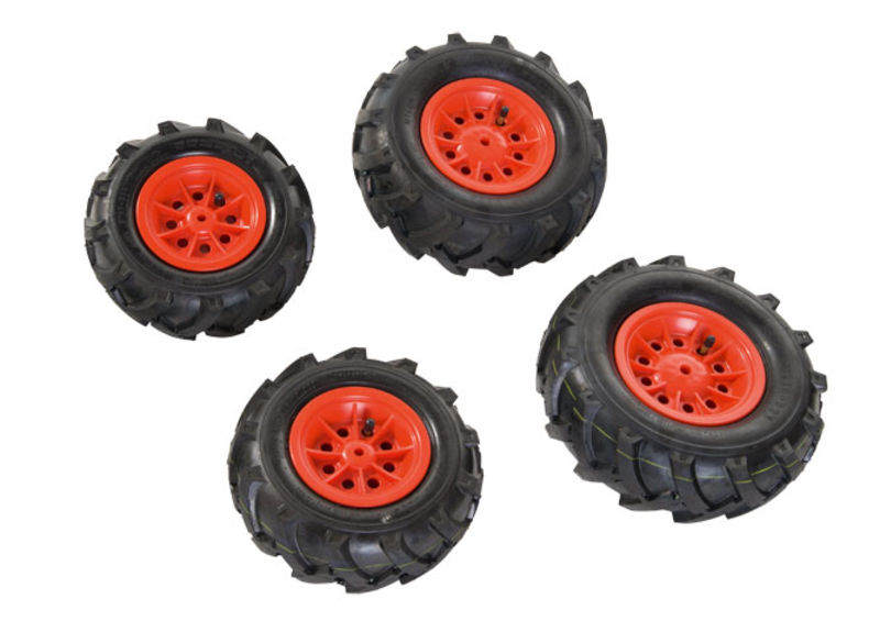 Rolly Toys - pneumatiky plněné vzduchem červené pro rollyFarmtrac