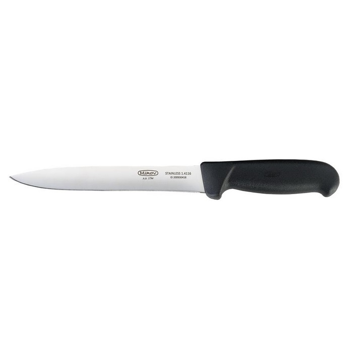 Řeznický píchací nůž 18 cm rovný plastová rukojeť