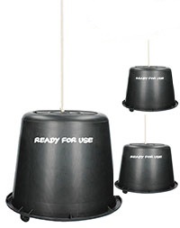 Černý kbelík s provázkem pro lep na ovády Sticky Trap balení 3 ks