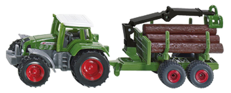 Siku – traktor Fendt s lesnickým přívěsem 1:87