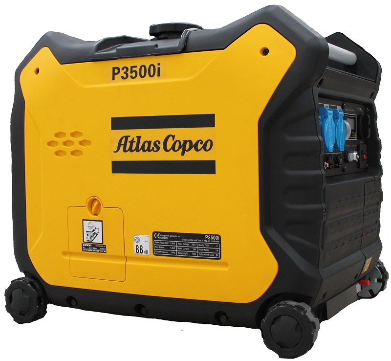 Elektrický generátor, měnič, elektrocentrála Atlas Copco P3500i pro stavební stroje