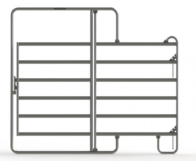 Ohradní panel Texas s dveřmi 2,4 x 2,1 m pro koně a skot