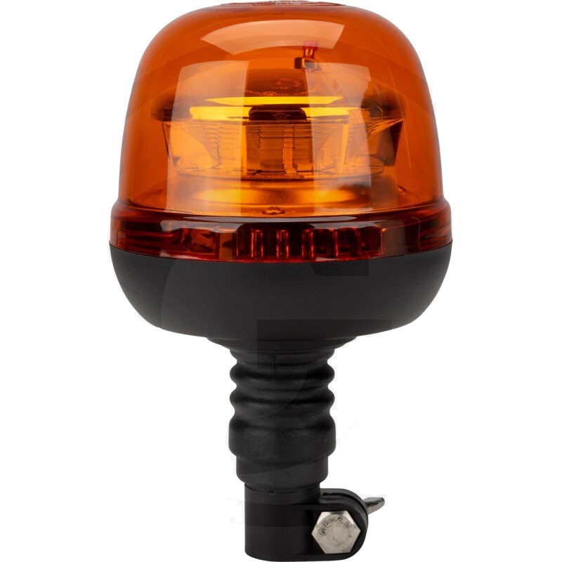 LED maják oranžový na traktor, auto otočný 8 LED 12V/24V 24W na nástrčnou trubku