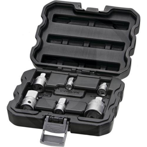 Sada adaptérů nástrčných klíčů 1/4" + 3/8" + 1/2" + 3/4" Granit BLACK EDITION 6 ks v kufru