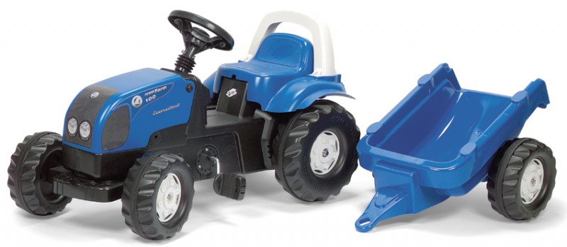 Rolly Toys - šlapací traktor Landini Powerfarm 100 s vozíkem Rolly Kid