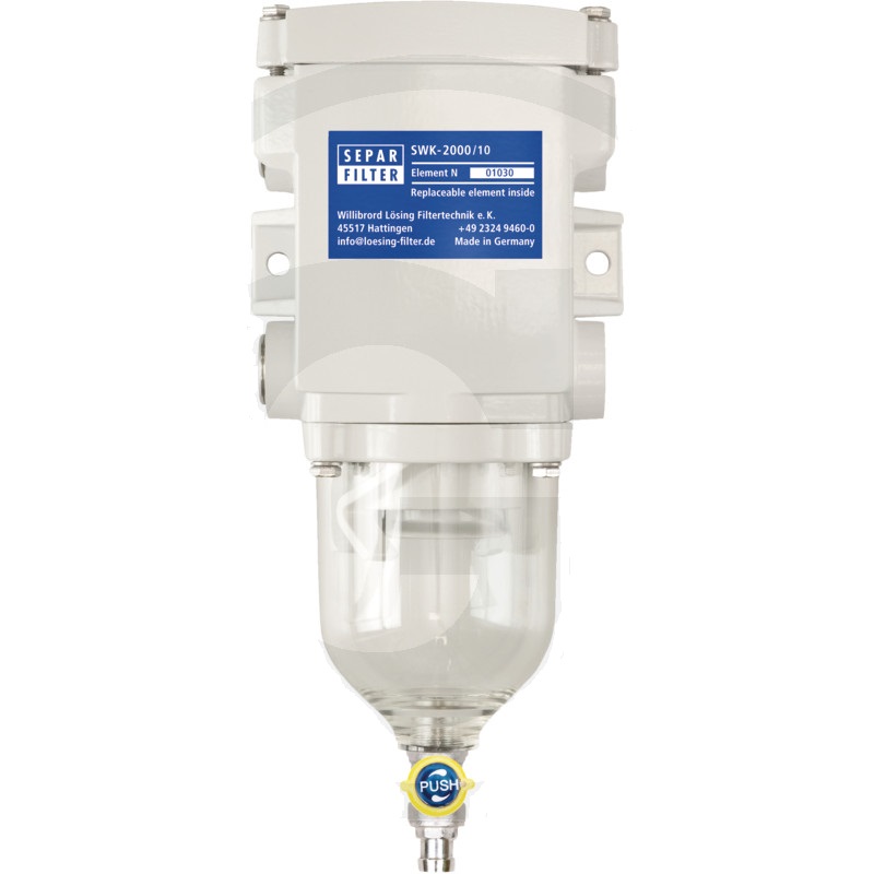 Odlučovač vody z paliva SEPAR SWK-2000/10 bez topení k dostavbě