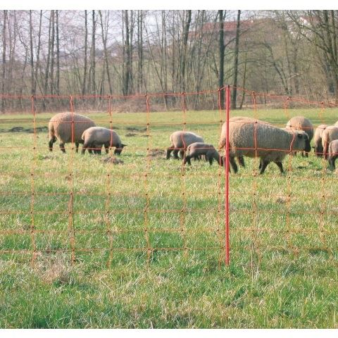 Vodivá ovčí síť Ovinet 90 cm/50 m s dvojitým hrotem pro elektrický ohradník