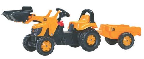 Rolly Toys - šlapací traktor JCB s přívěsem a čelním nakladačem Rolly Kid