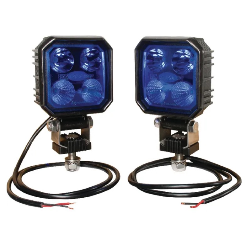 Modrý LED pracovní světlomet, světlo 10V a 30V 1000 Lumen na postřikovač, balení 2 ks