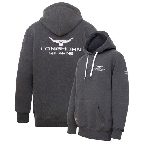 Mikina Longhorn Signature s kapucí velikost L barva šedá